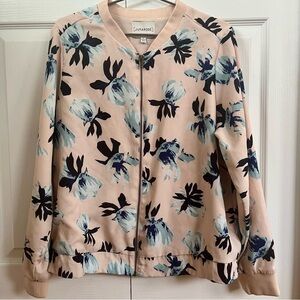 JUNAROSE Light Floral Print Zip Up Jacket